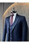 Filafil Swallow Collar Viscon Vest Set Suit - 3