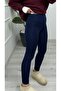 0501 Fleece-Lined Winter Tights Navy Blue - 3