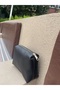 Women's Black Makeup Bag Faux Leather Organizer - 4