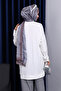 Ecru Sleeve Embroidered Modal Tunic - 4
