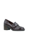 Genuine Leather Thick Heeled Classic Women's Shoes - Z265971 - 2