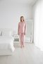 Women's Plus Size Viscose Front Buttoned Shirt Collar Chest Pocket Long Sleeve Seasonal Pajama Set - 5