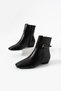 Oscar Women's Buckle Detailed Short Heeled Boots Black - 4