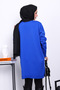 Cobalt Blue Cold Yarn Mercerized Knitwear Tunic - 4