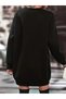 Women's Santa Claus Printed Fleece Sweatshirt Dress - 2