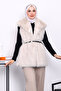 Stone Lined Belted Fur Vest