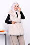 Stone Lined Belted Fur Vest - 3