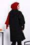 Black Zippered Wool Cashmere Coat - 4