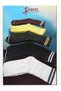 5 Pairs Multi-Colored Hoop Unisex Girls Boys Winter Thermal Terry Tennis College Socks Stitch-Free - 5