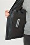 Standard Fit Regular Cut Mock Neck Side Pockets Casual Black Coat - 5