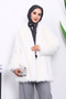 Ecru Lined Short Fur Coat