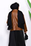 Tan Leather Jacket with Shoulder Epaulettes - 4