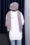 Ecru Hooded Double Pocket Sweatshirt - 4