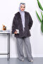 Smoked Lined Short Fur Coat - 2