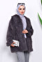 Smoked Lined Short Fur Coat - 3