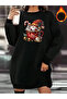 Women's Christmas Cup Printed Fleece Sweatshirt Dress