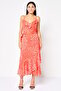 Women Floral Print Midi Dress, Multicolor