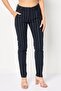 Women Cigarette Fit Stripe Straight Leg Pants, Multicolor