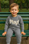 Boy's Winter Tracksuit Set Sweatshirt Bottom Cotton Three Thread Sh Fleece-Lined 2-3-4-5 Years Old Green - 5
