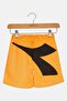 Toddlers Boy Brand Logo Basic Shorts, Orange/Black - 2