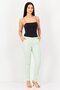 Women Regular Fit Solid Chino Pants, Mint - 3
