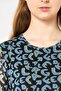 Women Round Neck Long Sleeve Allover Print Top, Multicolor - 2