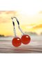 Yiwu 1 Pair Women's Fashion Dangle Earrings, Classic Minimalist Red Artificial Ore Pearl Based - 5