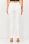 Women Cigarette Fit Solid Dress Pants, White - 4