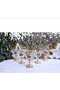 6-Piece Cherry Detailed Gold Metal Footed Cup Magnolia Ice Cream Bowl Serving Bowl - 2
