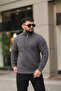 Zippered Mock Neck Comfortable Fit Knit Sweater - 2