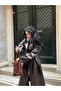 Women's Long Leather Trench Coat - 7
