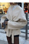 Belted Comfortable Fit Women's Coat - 2