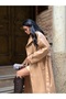 Women's Long Leather Trench Coat - 5