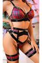 Women Lingerie Sets with Garter Belt 4 Pieces Lace Teddy Babydoll Bodysuit MG06 - 3