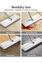 Flat Mop and Bucket with Spinner, with 3 Washable Microfiber Wipes - Wet & Dry Use, Floor - 7
