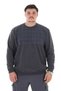 Men's Large Size Suitable for 122 Kg-158 kg Wide Fit Crew Neck Cotton Thessaloniki Sweatshirt Smoked