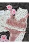 Women's Patterned Berlin Ribbed Knit Pajama Set with Underwear - 4