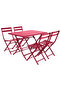 Greensboro 4-Seat Epoxy Treated Foldable Rectangular Garden Table - 3