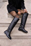 Scarles Women's Black Genuine Leather Boots - 3