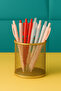 Desktop Office Pen Holder - Perforated Pen Holder - Metal Pen Holder-Office Desktop Organizer-Desktop Pen Holder