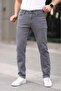 Gray Men's Regular Pipe Leg L Stretch Fabric Rodri̇gez Denim Fabric Washed Trousers