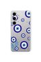 Samsung Galaxy A37 Compatible Night Evil Eye Pattern Transparent Phone Case