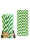 Biodegradable Paper Straws (Pack of 100) - Green - 6