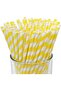 Biodegradable Paper Straws (Pack of 100) - Yellow