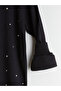 Lcw Comfort Black Crew Neck Stone Women's Sweatshirt - 6