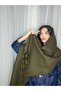Pasta-Style Tassel Thick Khaki Winter Wool Scarf & Shawl - 5