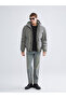 Khaki Standard Fit Hooded Men's Coat - 2