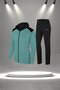 Plus Size Women Water Green New Supra Combed Cotton Running Tracksuit Set (4Xl-10Xl)