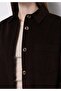 Regular Fit Shirt Neck Plain Women's Brown Long Sleeve Shirt - 4
