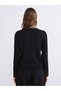 Two Mt Shop Quality Lcw Modest Black Knitwear Patterned Women's Cardigan - 5